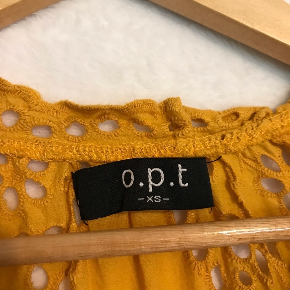 O.P.T Anthropologie Mustard Yellow Midi Dress XS - Picture 4 of 10